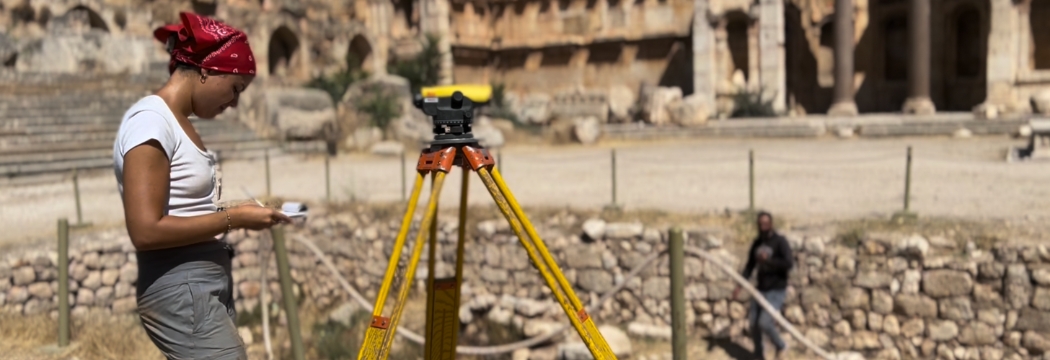 Archaeology student during the Baalbak excavation